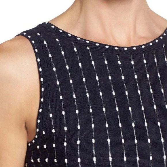 NIC+ZOE ICELAND TWIRL SLEEVELESS FIT & FLARE DOTTED CASUAL DRESS BLACK … - Picture 5 of 16